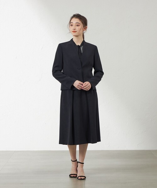 AMACA（アマカ） ジャケット ノーカラージャケット トリアセテート