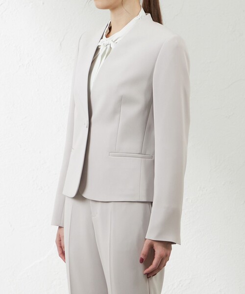 AMACA（アマカ） ジャケット ノーカラージャケット トリアセテート