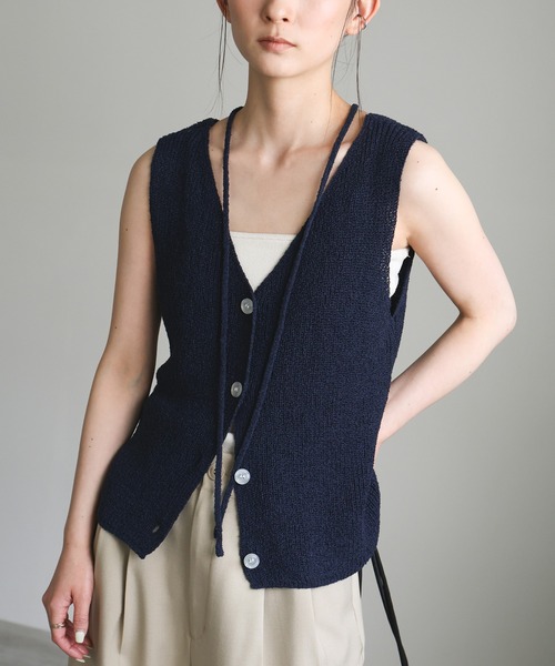 ベスト ジレ ベビーFOX混Vネックベスト レディース ベスト ジレ ベビーFOX混Vネックベスト レディース : ZOZOTOWN