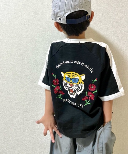 MAKE YOUR DAY tシャツ トラスカジャン風半袖Tシャツ80〜140cm