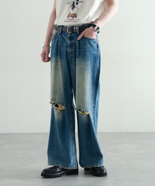 RAGEBLUE（レイジブルー） ジーンズ ヴィンテージライク/ダメージ加工
