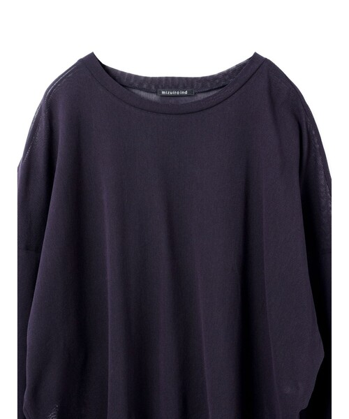 mizuiroind（ミズイロインド） tシャツ メッシュロングスリーブワイドT