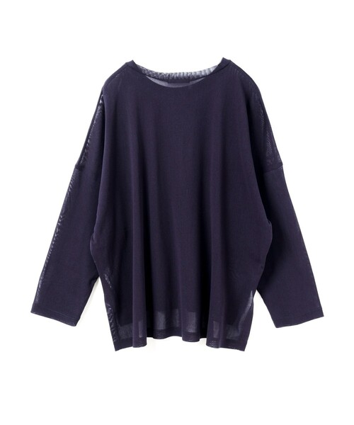 tシャツ mizuiro ind メッシュロングスリーブワイドT レディース mizuiro ind（ミズイロインド） メッシュ ロング スリーブ