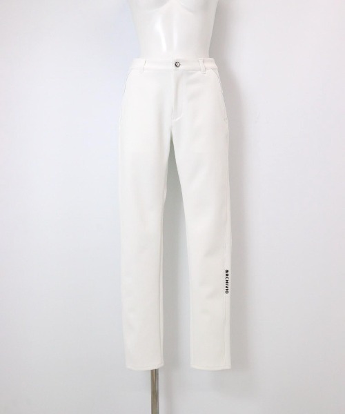 archivio - 美品　アルチビオ　パンツ　ズボン　ホワイト　ゴルフ　ウェア　レディース archivio ゴルフロゴ入りホワイトパンツ アルチビオ レディース