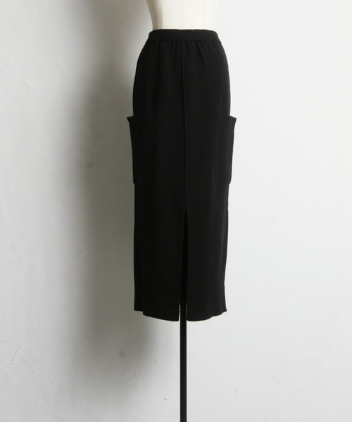 「&. NOSTALGIA」 ニットスカート FREE ブラック レディース_画像3
