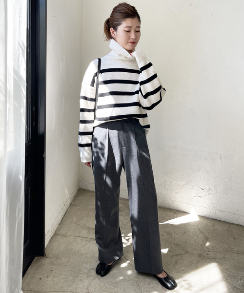 新品☆Spick＆Span☆タートルネックニット☆ ブルー Spick＆Span（スピック アンド スパン） 「Spick & Span