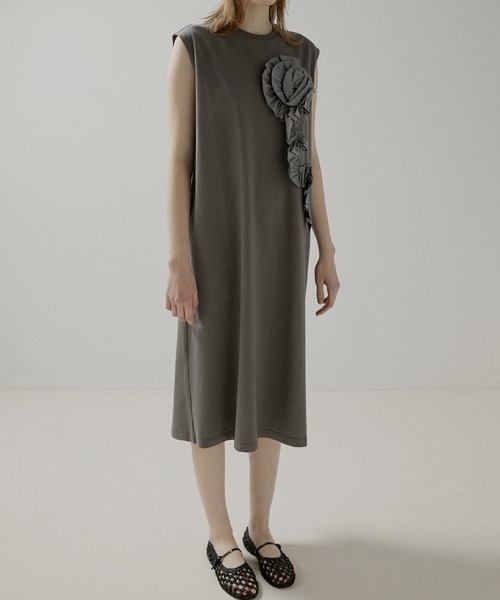 LE CIEL BLEU ノースリーブワンピース ドレス LE CIEL BLEU ワンピース シルキーバックオープンドレス / Silky