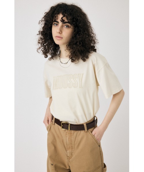 MAURIZIO 売れ筋商品|||マウリツィオ Tシャツ トップス レディース Tops Black MOUSSY tシャツ 「ZOZO・一部店舗限定」MOUSSY EMBROIDERY T