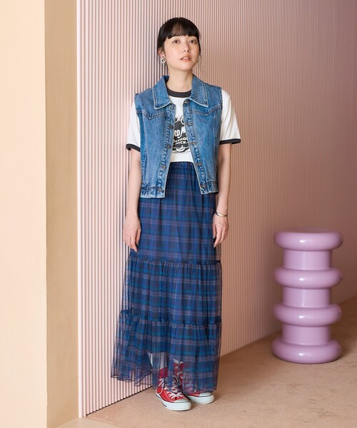 cheek　スカート　ネイビー　Sサイズ(未使用) sw-0666.jpg