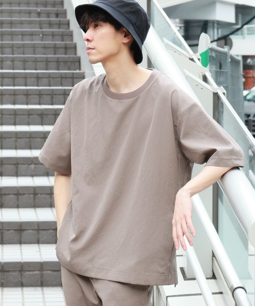LAKOLE（ラコレ） tシャツ 「セットアップ可」DRYワッシャーワキポケ