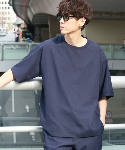 LAKOLE（ラコレ） tシャツ 「セットアップ可」DRYワッシャーワキポケ