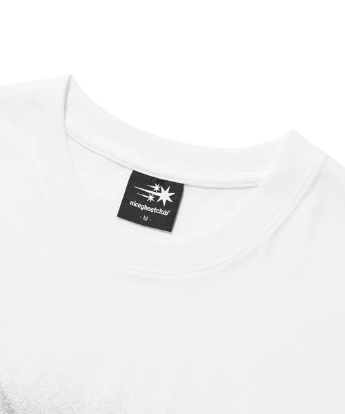 niceghostclub ホワイトTシャツ NICE GHOST CLUB tシャツ A'GEM/9 × .kom 「NICE CLUB/ナイス