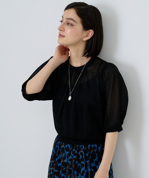 ANAYI 「ANAYI」 半袖ニット 38 グリーン レディース : ZOZOTOWN