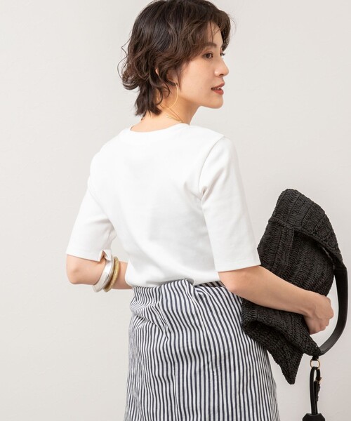 tシャツ ベアテレコクルーネックプルオーバー レディース レーヨンベアテレコ クルーネックプルオーバー（Tシャツ