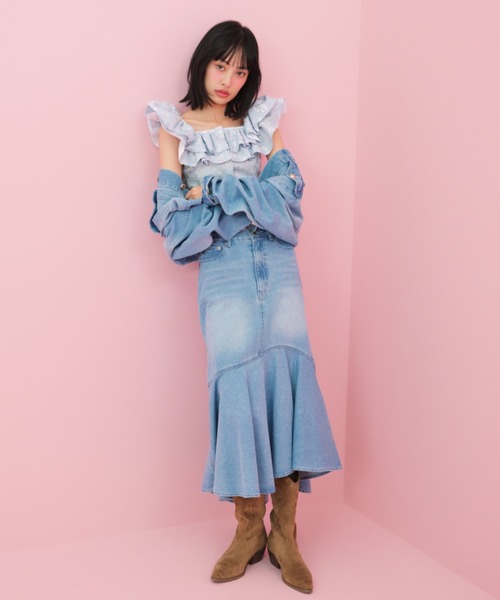 ❣️スナイデル　デニムスカート SNIDEL デニムスカート デニムマーメイドスカート : ZOZOTOWN