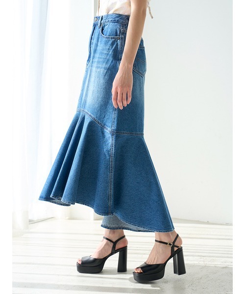 ❣️スナイデル　デニムスカート SNIDEL デニムスカート デニムマーメイドスカート : ZOZOTOWN