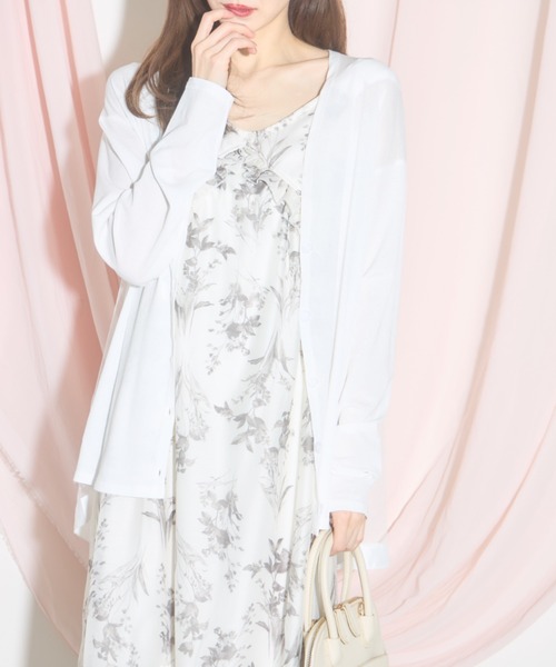 tocco closet ワンピース 「ZOZO限定」肩リボン花柄シフォン