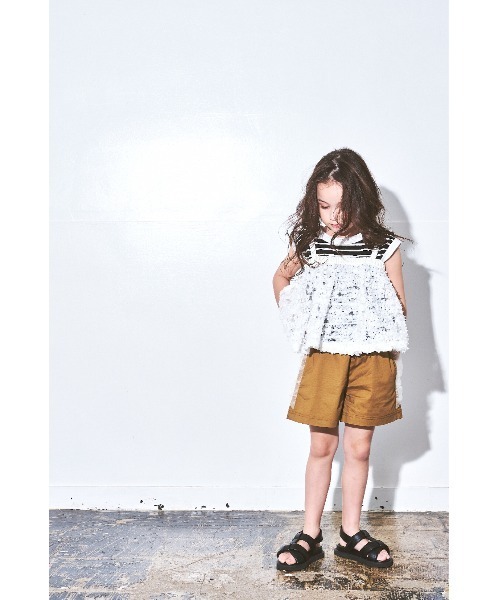 まりるページ maarook パンツ ツイルストレッチフリルキュロット キッズ 子供