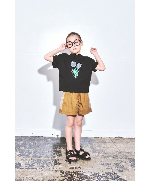 maarook パンツ ツイルストレッチフリルキュロット キッズ 子供