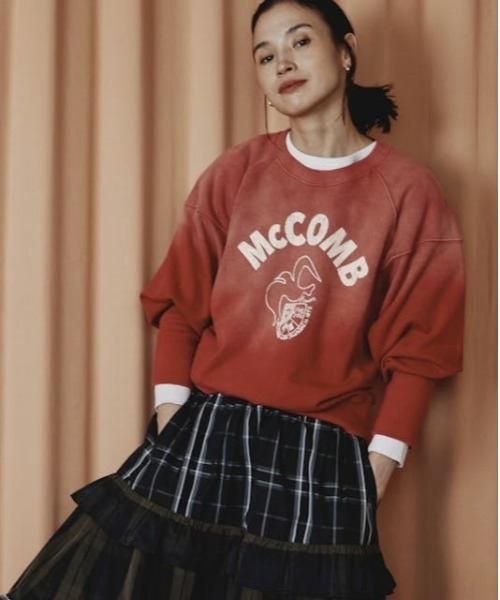 「Freada」 スウェットカットソー ONE SIZE レッド レディース