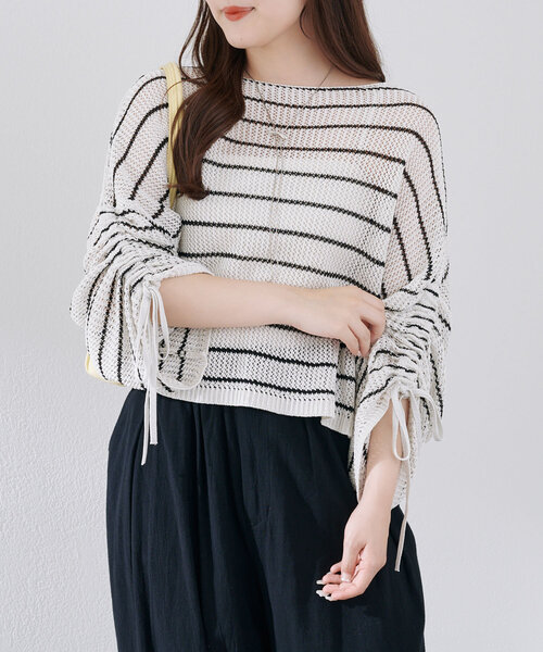 限定１時間❢エルメス　プルオーバー　セーター　茶色 ANOTHER BRANCH OLIVE des ニット セーター メッシュドロスト