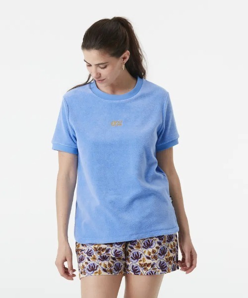 tシャツ 「PICTURE/ピクチャー」CARRELLA TEE　パイル　ワンポイントブランド刺繍　Tシャツ レディース
