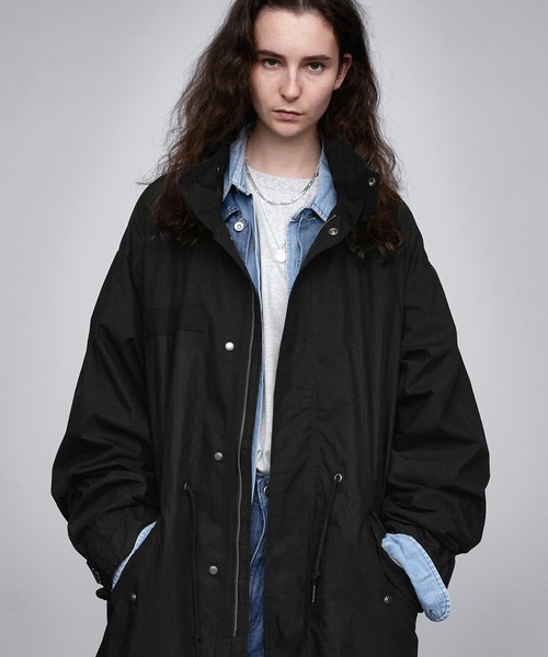 GENERAL RESEARCH モッズコート L ブラック/ホワイト Gloverall（グローバーオール） 【ポイント15倍】グローバーオール