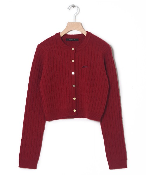 「w closet」 ニットカーディガン FREE ネイビー レディース_画像3