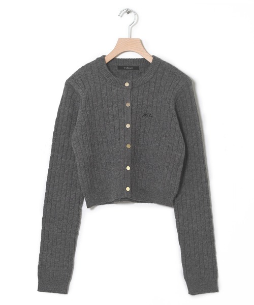 「w closet」 ニットカーディガン FREE ネイビー レディース_画像4