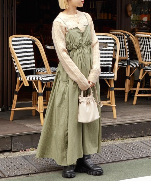 「w closet」 ニットカーディガン FREE ネイビー レディース_画像6