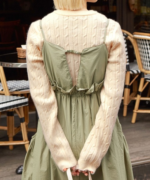 「w closet」 ニットカーディガン FREE ネイビー レディース_画像8