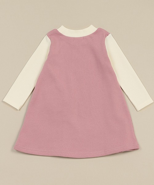 「Love&Peace&Money」 「KIDS」長袖ワンピース 90cm ピンク キッズ_画像2