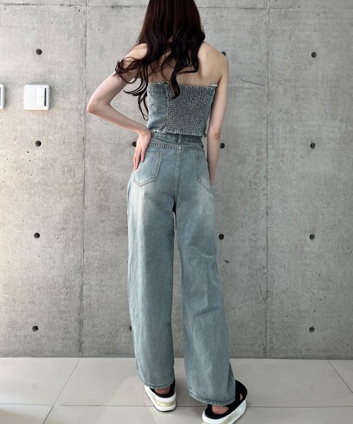 春夏　人気 ADORE セットアップ デニム スラブ 変形 ベーシック 完売 デニムセットアップ レディース 春夏秋[品番：PENA0033264
