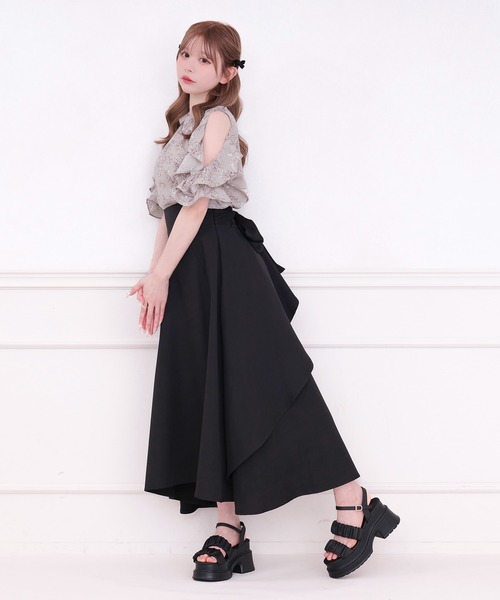 apres jour ブラウス シャツ 肩開きフリル2wayブラウス