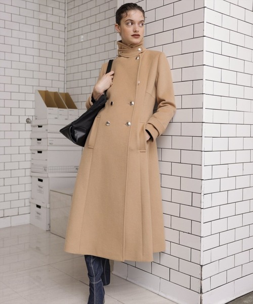 「REDYAZEL」 ステンカラーコート SMALL サックスブルー レディース_画像2