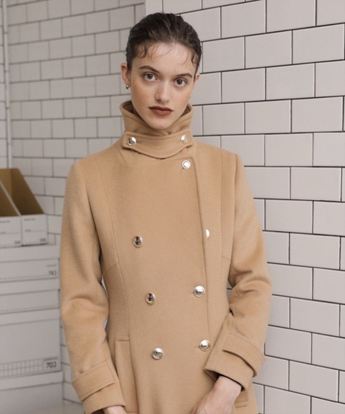 「REDYAZEL」 ステンカラーコート SMALL サックスブルー レディース_画像3