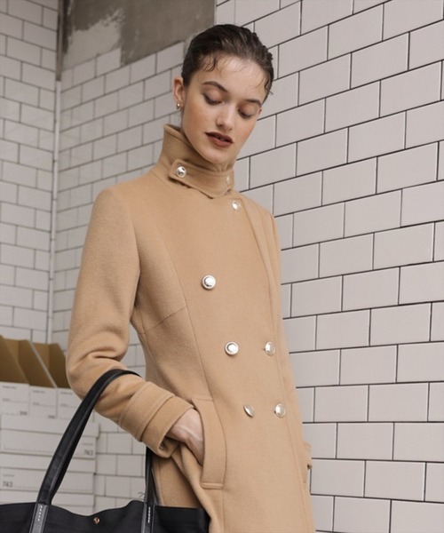 「REDYAZEL」 ステンカラーコート SMALL サックスブルー レディース_画像4