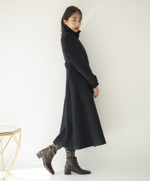 「REDYAZEL」 ステンカラーコート SMALL サックスブルー レディース_画像7