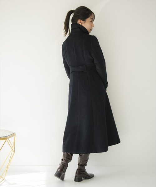 「REDYAZEL」 ステンカラーコート SMALL サックスブルー レディース_画像8