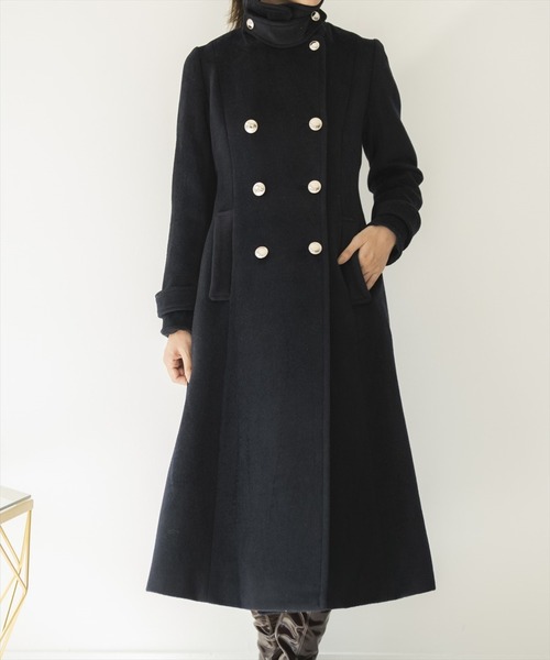 「REDYAZEL」 ステンカラーコート SMALL サックスブルー レディース_画像9