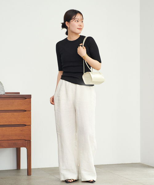 plage ニット セーター 「追加」whisper rib sheer プルオーバー