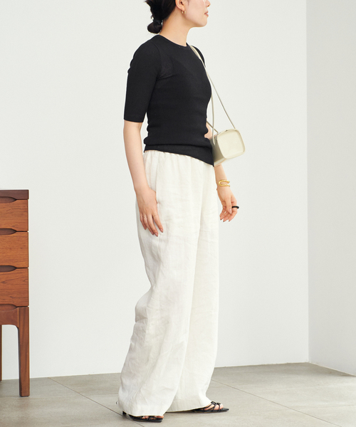 plage ニット セーター 「追加」whisper rib sheer プルオーバー