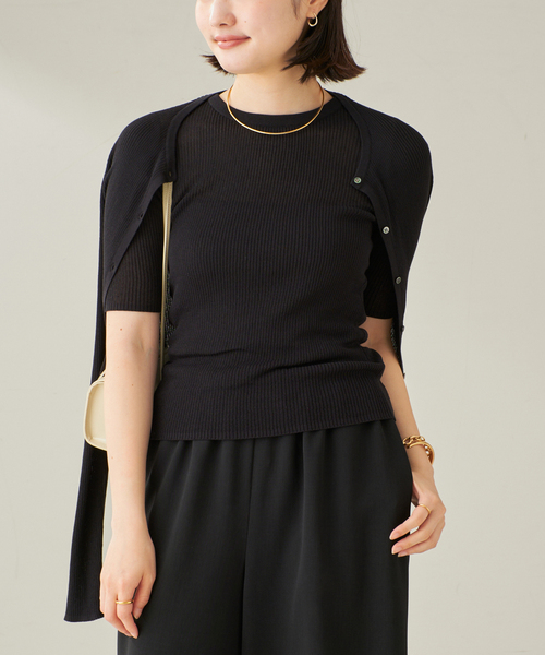 ニット セーター 「追加」whisper rib sheer プルオーバー レディース plage ニット セーター 「追加」whisper rib sheer プルオーバー