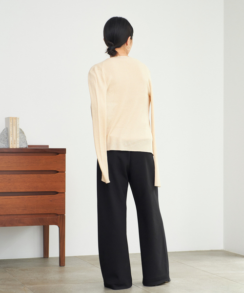 plage ニット セーター 「追加」whisper rib sheer プルオーバー