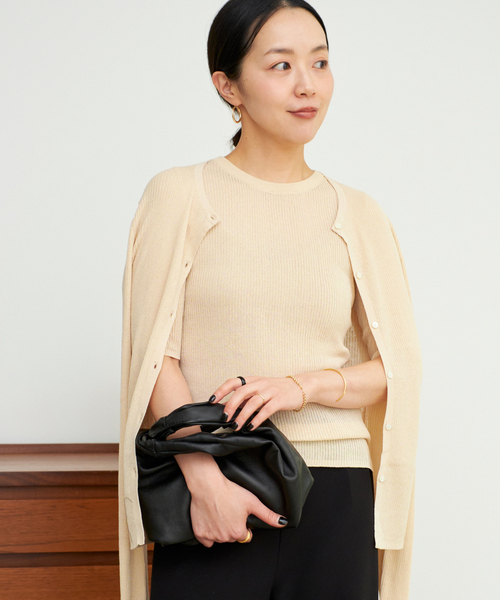 plage ニット セーター 「追加」whisper rib sheer プルオーバー