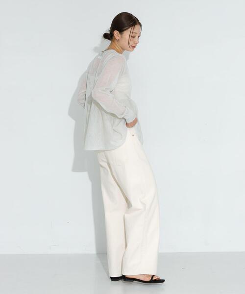 URBAN RESEARCH Sonny Label カーディガン シアーペプラムニット