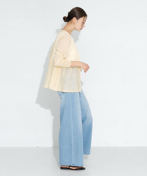 [新品未使用]シアーペプラムニットカーディガン URBAN RESEARCH Sonny Label カーディガン シアーペプラムニット