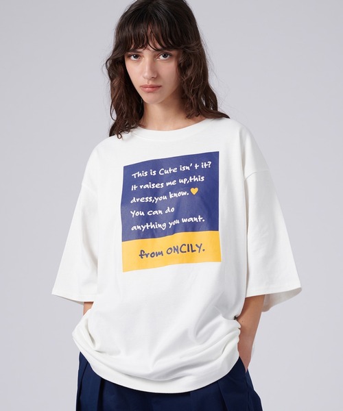 「ONCILY」 半袖Tシャツ MEDIUM ピンク メンズ