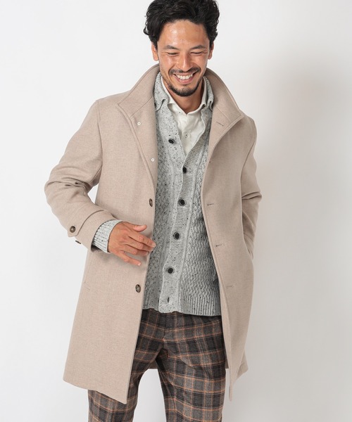 「MEN'S BIGI」 チェスターコート 01 マスタード メンズ_画像9