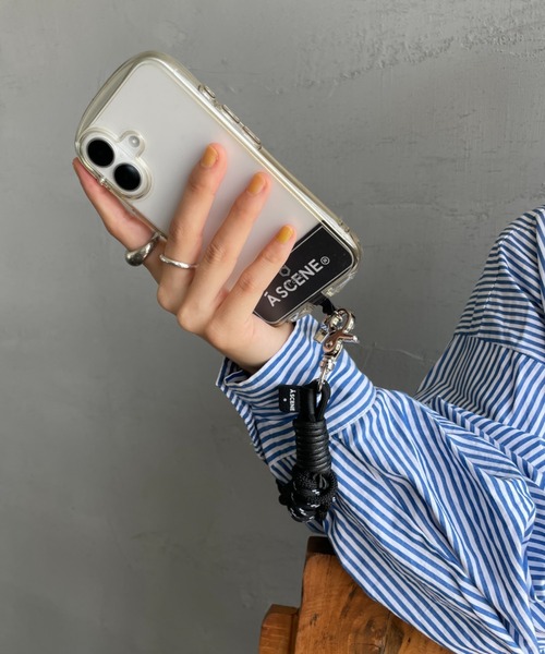 スマホアクセサリー A SCENE Design paracord strap-leather- Design paracord strap -leather- – A SCENE